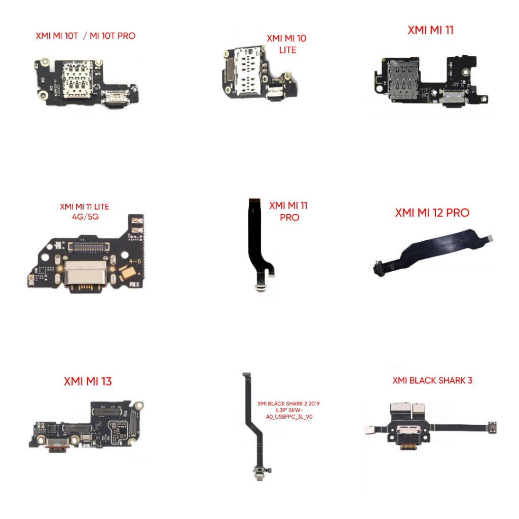 PAPAN CHARGER / PCB XIAOMI MI 10T MI 10 PRO / XMI MI 10 LITE / XM MI 11 LITE 4G 5G / XMI MI 11 PRO  