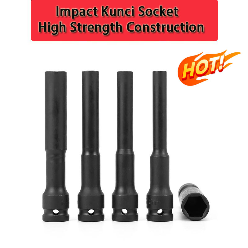 Mata Kunci Shock Extra Panjang 130mm Impact Kunci Socket Impact sok Impact wrench Mata