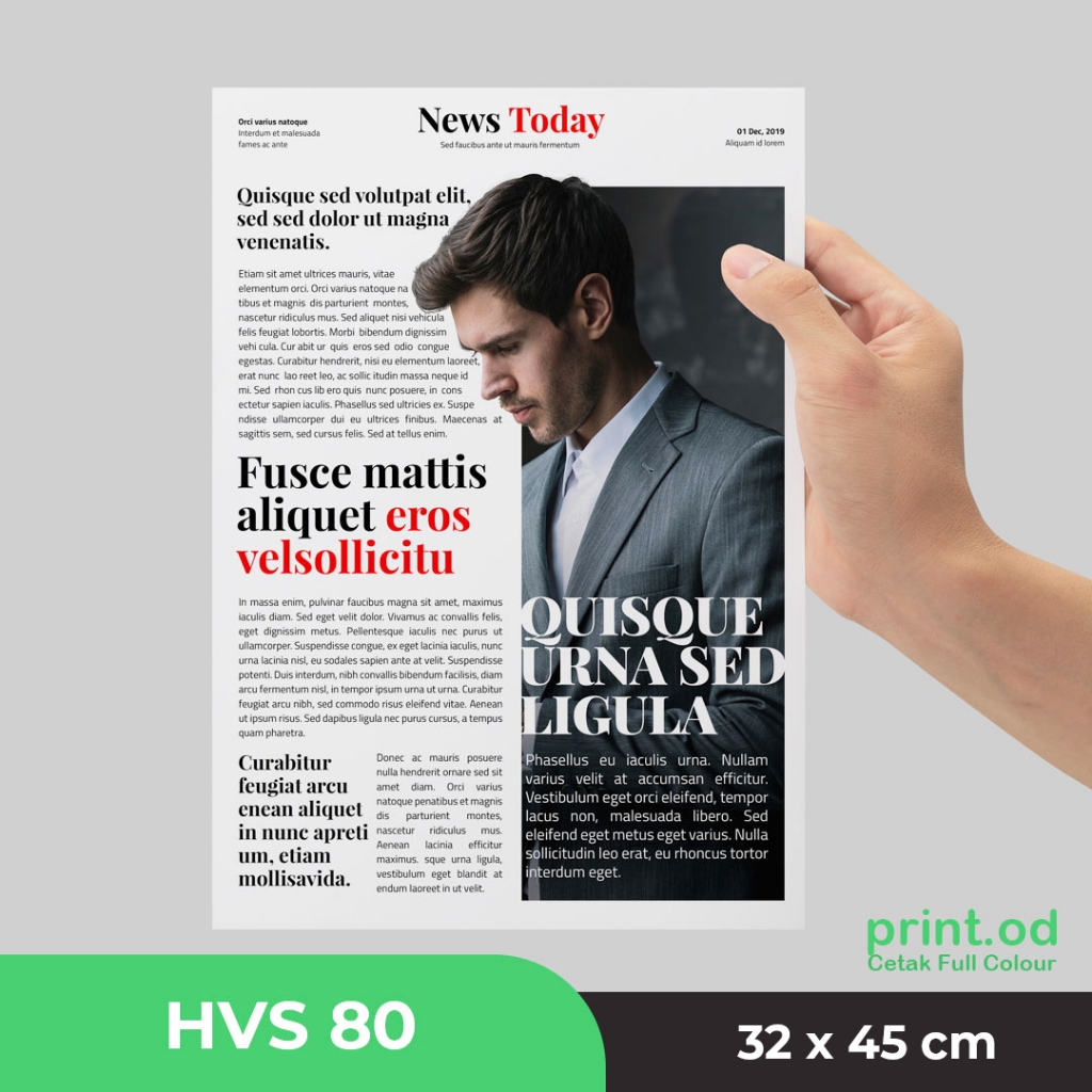 

Print.od Cetak A3+ #HVS80 (32 x 45 cm) Full Colour HVS 80