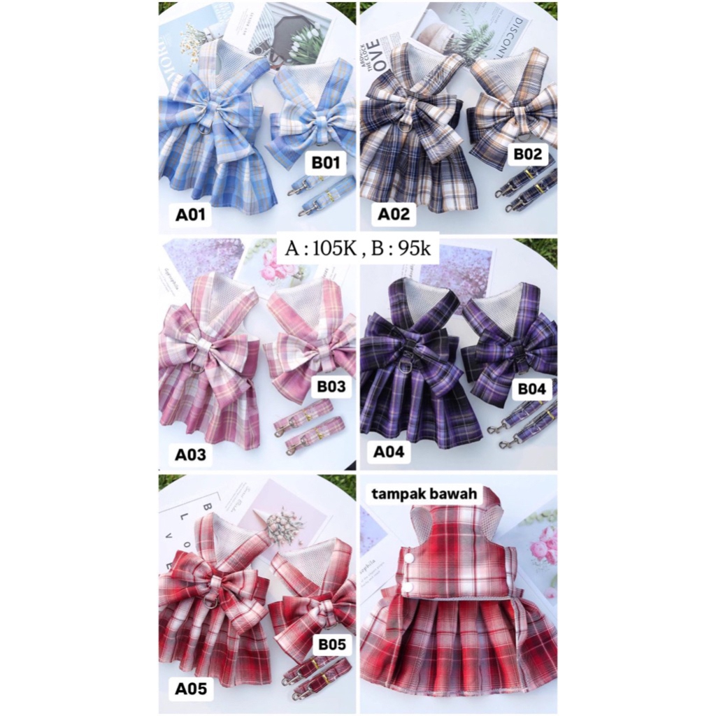 Leash anjing kucing leash motif anjing leash pita anjing