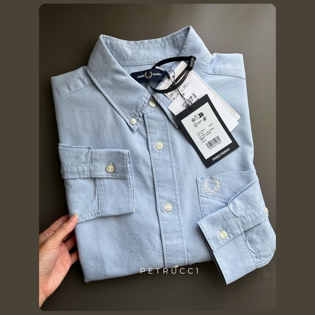 FP FRED PERRY long sleeve SHIRT kemeja panjang pria ORIGINAL