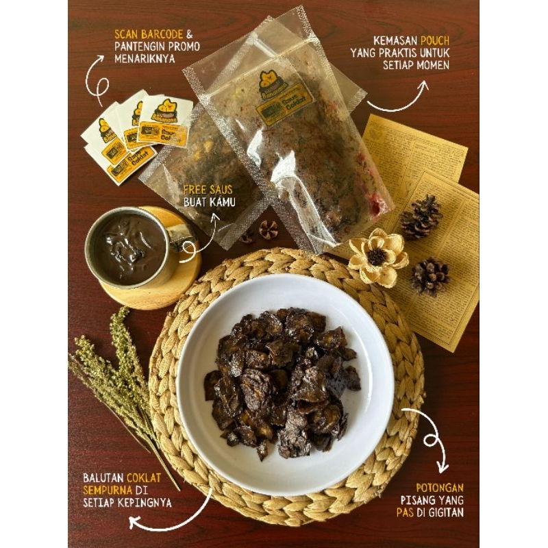 

Keripik Pisang Saus Pouch Size XL (XtraLarge)