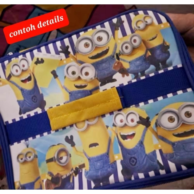 lunch bag minion lunch bag karakter minions lunch bag tas bekal anak minions lunch bag paw patrol ch
