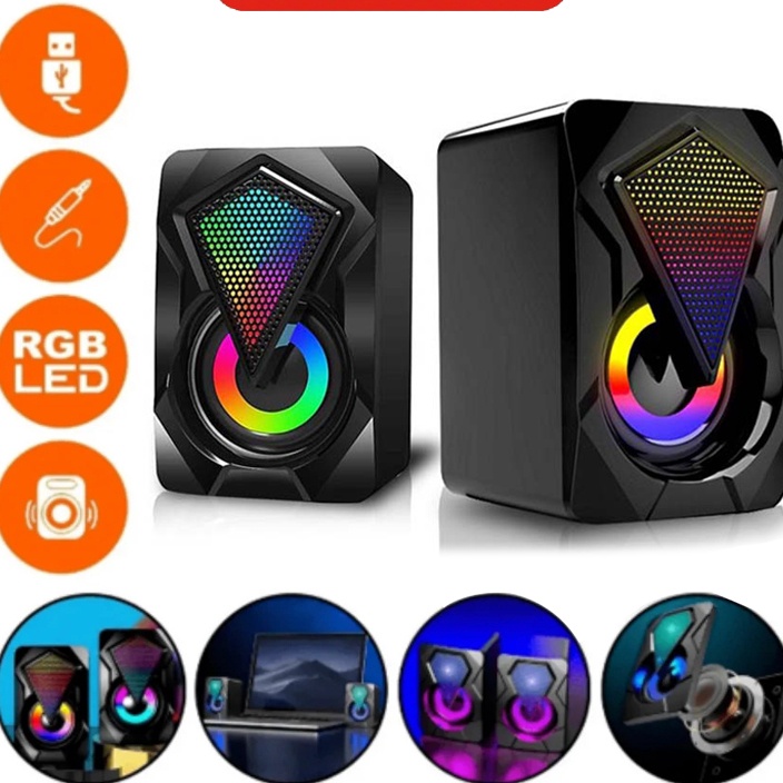Diskon Actual Speaker Gaming RGB Speaker PC Eye Speaker Komputer PC Speaker Speaker PC Speaker USB