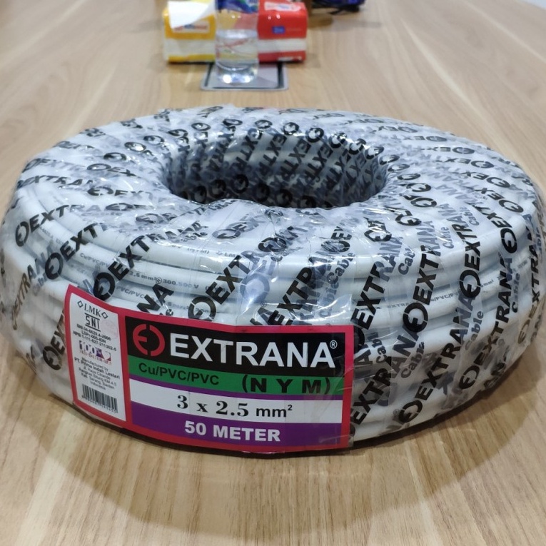 Flash kabel NYM 3x25 merk EXTRANA setara Supreme Eterna Per 1 Meter