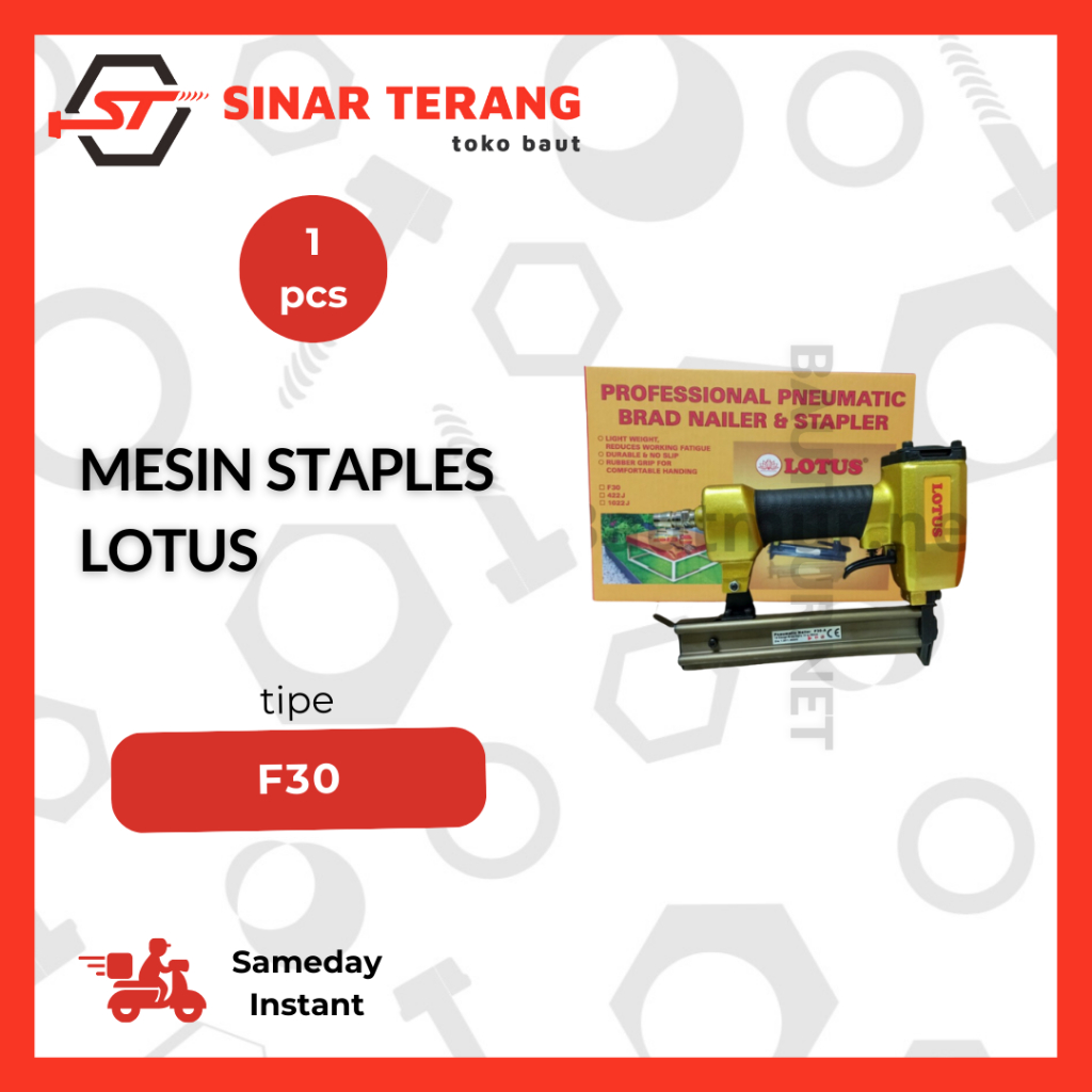 

Mesin Stapler LOTUS F30 Air Nailer - Mesin Paku Tembak Staples Stapler Angin