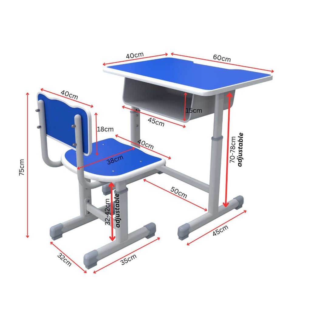 1 Set Meja dan Kursi Siswa Sekolah
