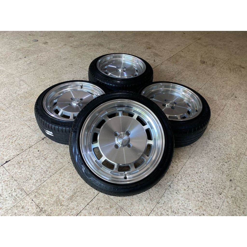 VELG HSR NEMESIS R17 VELG MOBIL BEKAS RING 17 LEBAR 7.5/8,5 PCD 4X100/4X114 DAN BAN