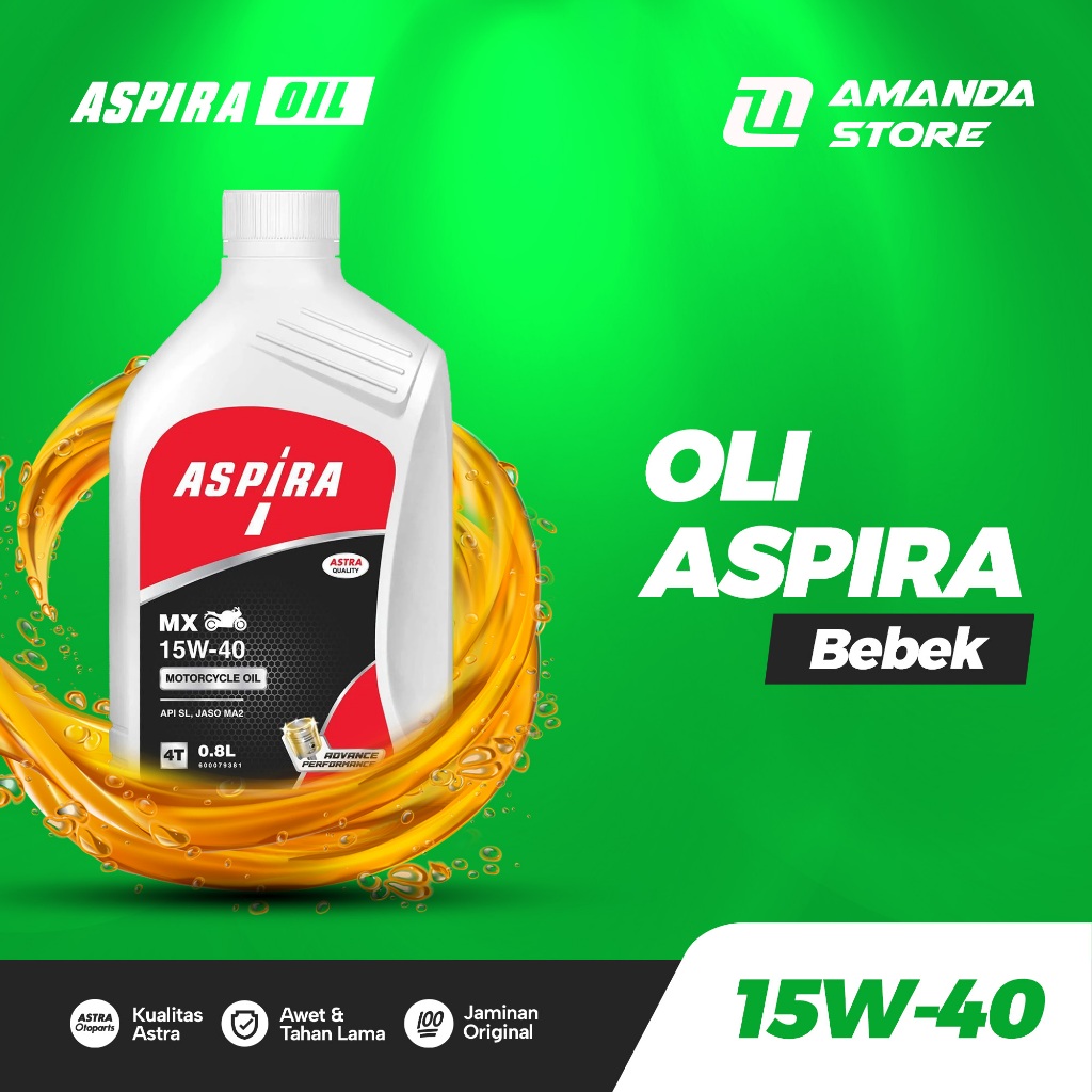 [ORIGINAL] Oli Motor MATIC ASPIRA 15W-40 15W40MX Untuk Semua Motor BEBEK