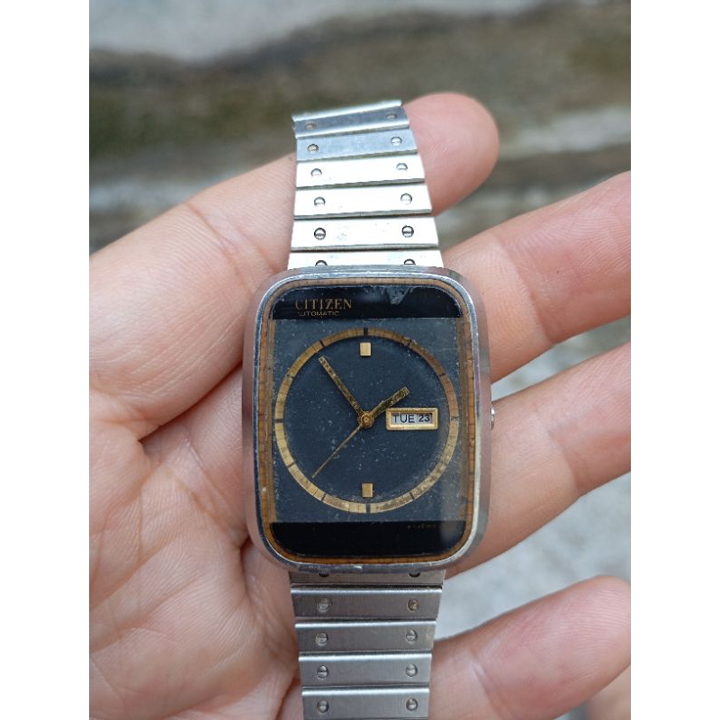 jam tangan citizen automatic kotak tank second bekas original