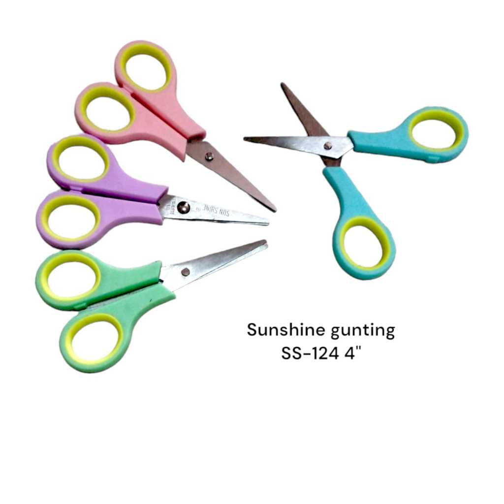 

Gunting Kertas Kecil Medium Besar Warna Gagang Bulat 4 inch / 5 inch / 6 inch Scissors