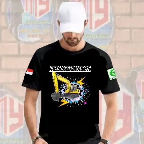 Kaos sablon DTF excavator Komatsu pc2000