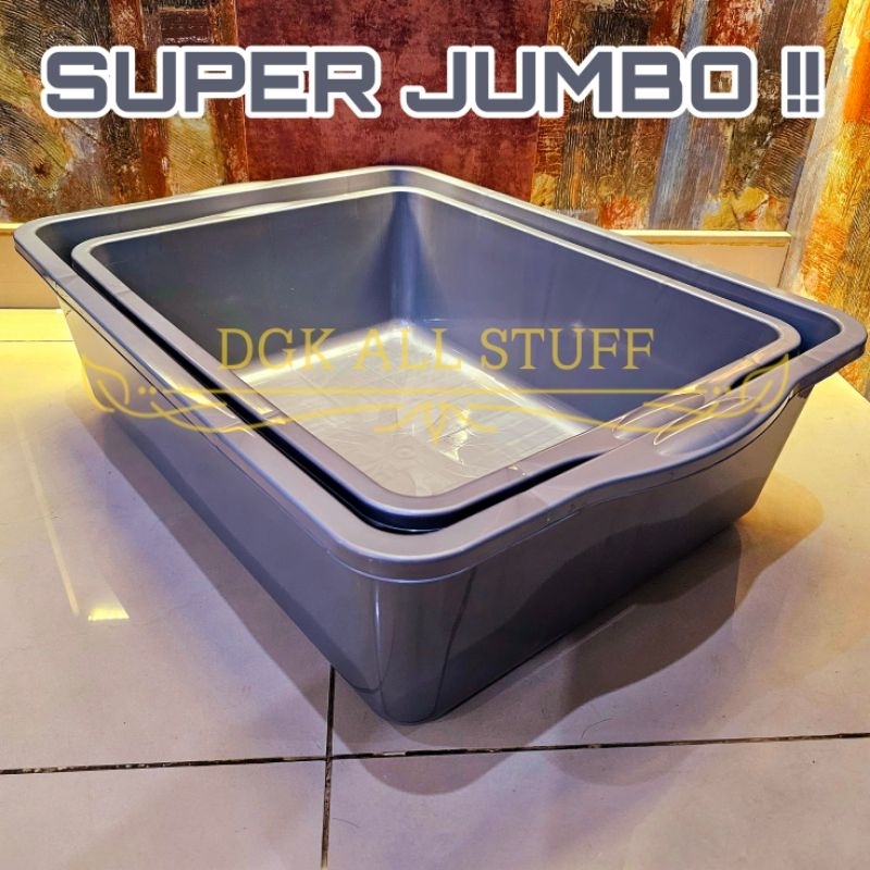 Baskom Bak Kotak Segi Persegi 4 Empat Panjang Pasir Kotoran Pup Poop Kucing Tahu Hidroponik Cat Litt