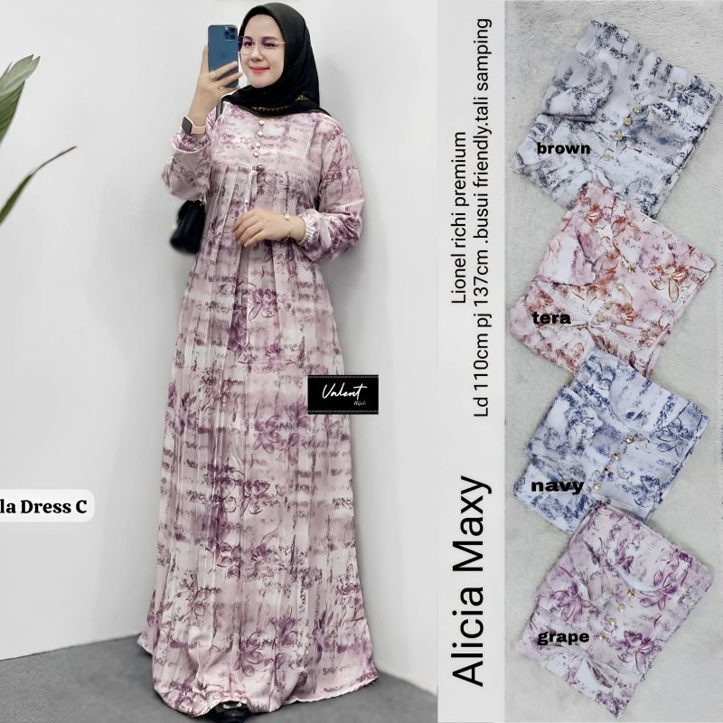 Alicia maxy by Valent fashion||maxy dress motif