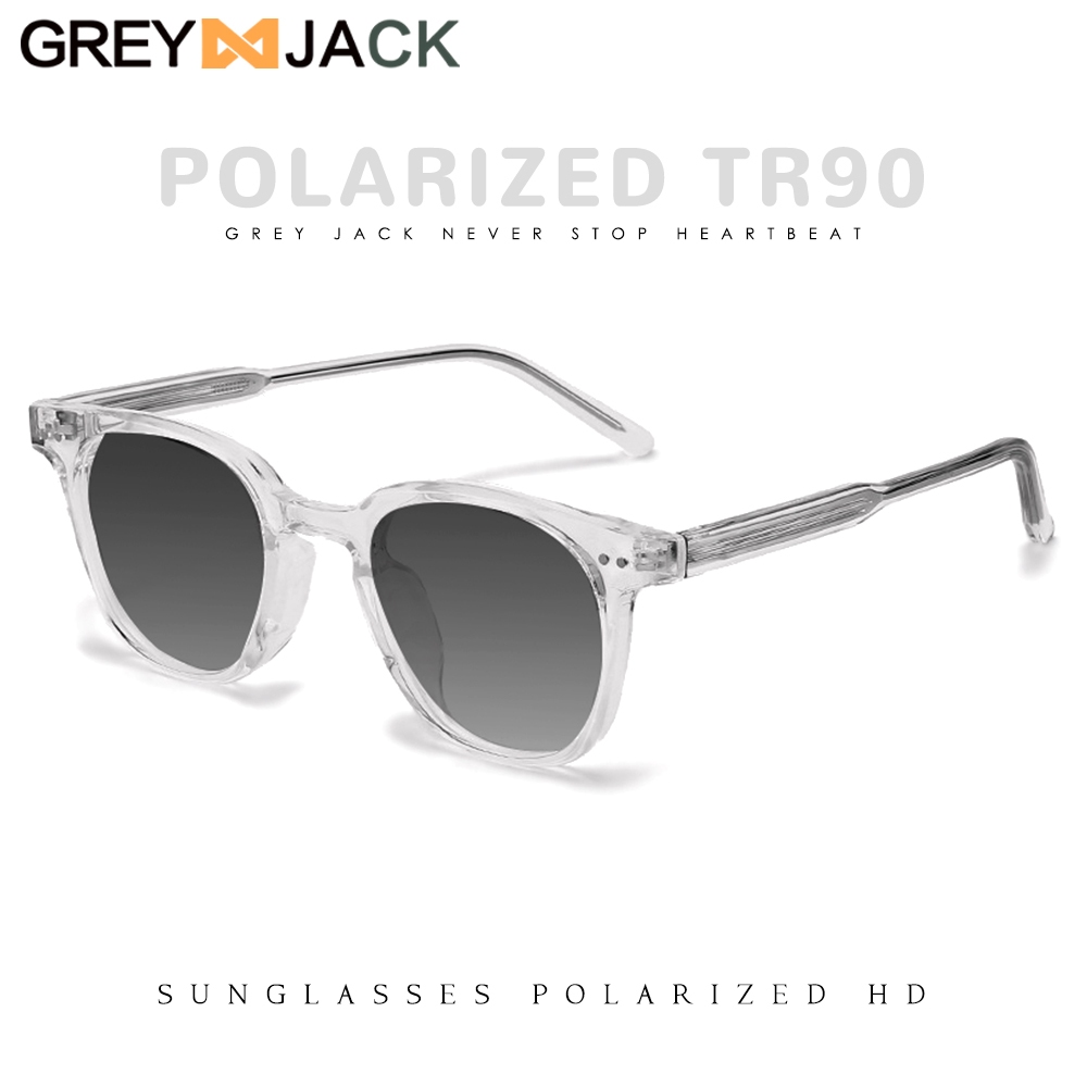 Grey Jack Kacamata Sunglasses Polarized Model Kotak Tr90+Metal Fashion Pria Wanita Anti Silau UV400 