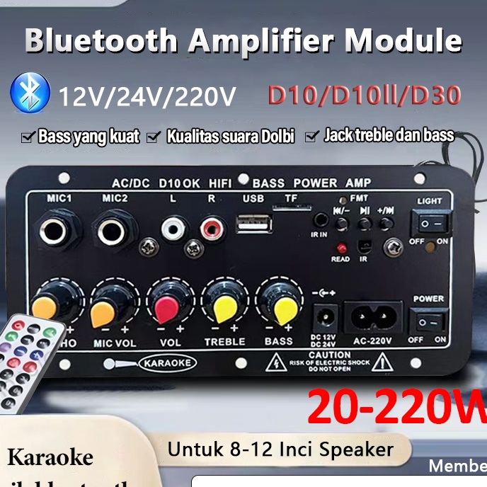 Diskon Amplifier Bluetooth Bass 12V24V22V Modul Speaker Bluetooth Power Amplifier