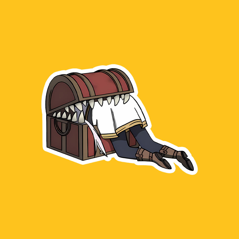 

Frieren Eaten by Mimic - Vinyl Sticker Waterproof