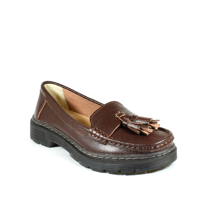 Amanda Jane s Loafers Sepatu Loafers Wanita Model Slip-On dengan Detail Tali Piera-X25021