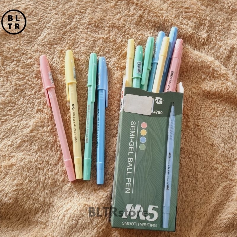 

PAK // BOLPOIN GEL 0.5 HITAM WARNA PASTEL MERK M&G SMOOTH WRITING (ABP64780)//SEMI GEL/NEW ORIGINAL
