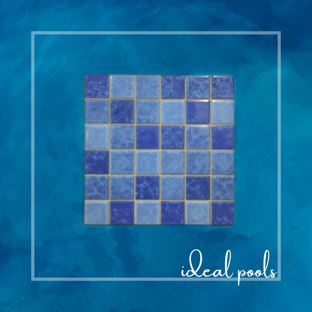 Keramik Roman Untuk Kolam Renang Motif Mosaic 30x30 PWA33713 KW1