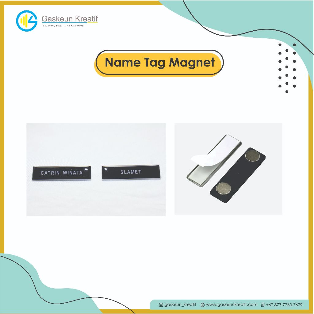 

Name Tag Akrilik Resin (Magnet)
