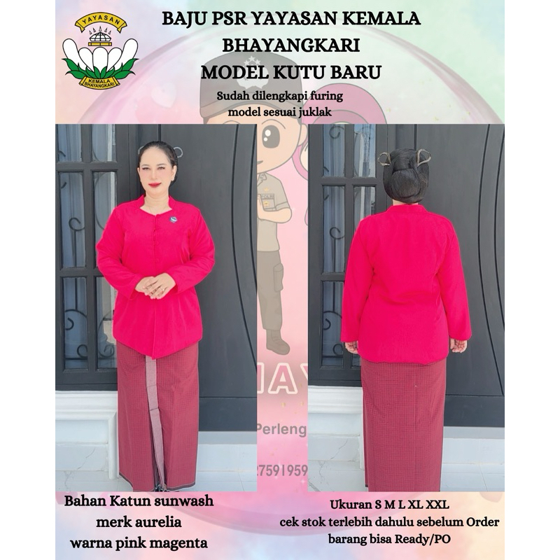 Baju PSR YKB Kebaya (Model Kutu Baru Non Hijab)