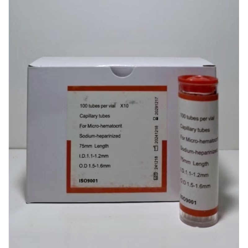 Tabung Pipa Kapiler Hematokrit / Micro Hematokrit / Tabung Hematokrit Micro Kapiler / Hematokrit Tub