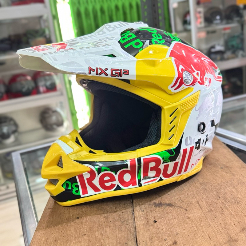 Sale Helm Cross REDBULL Defect Ori Import Size XL
