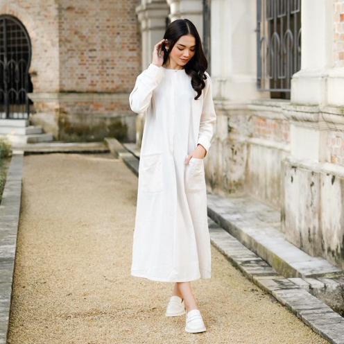 FEMMEWEAR - FUMIKO MIDI I midi dress muslim I linen