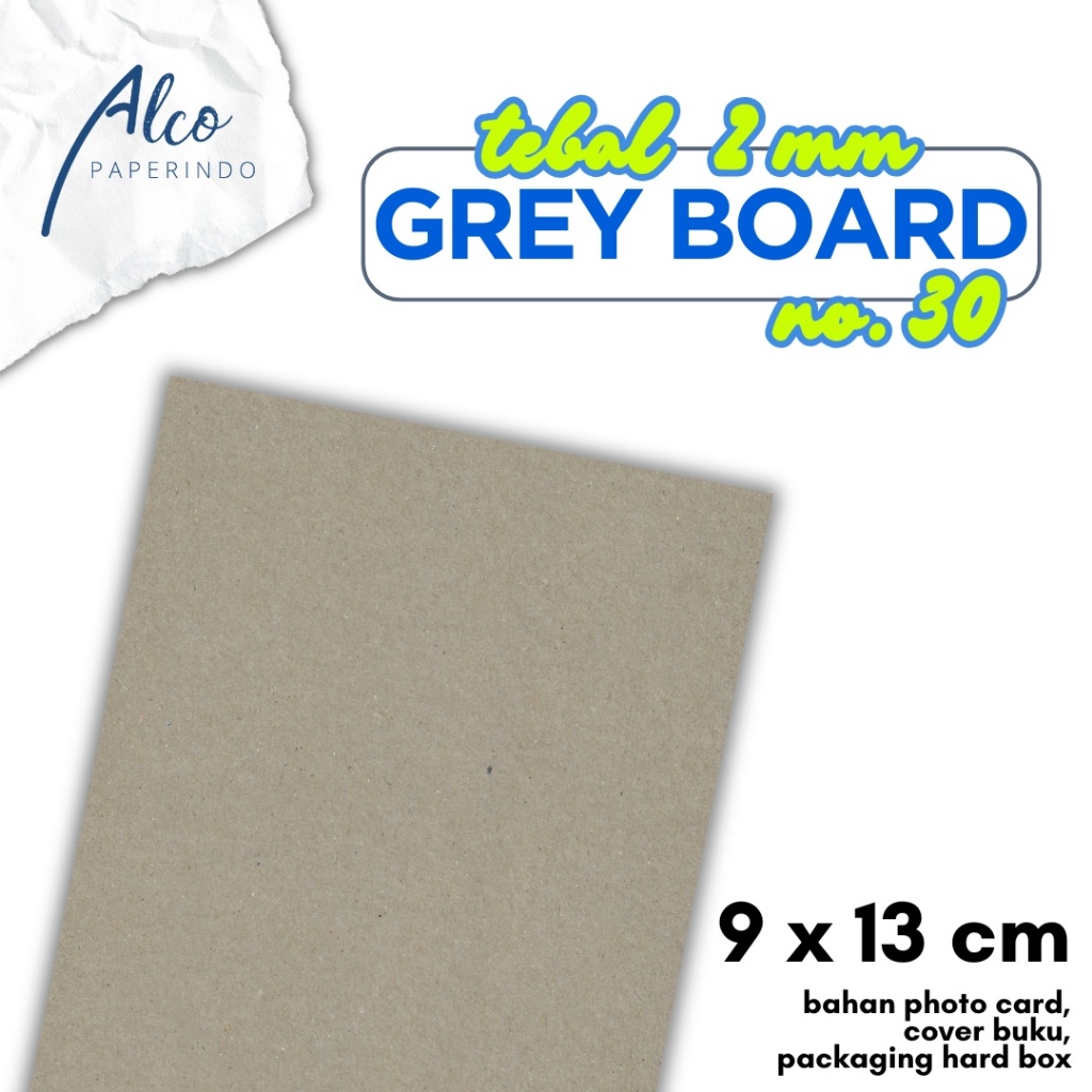 

Grey Board Karton Abu no. 30 ukuran 9x13 cm