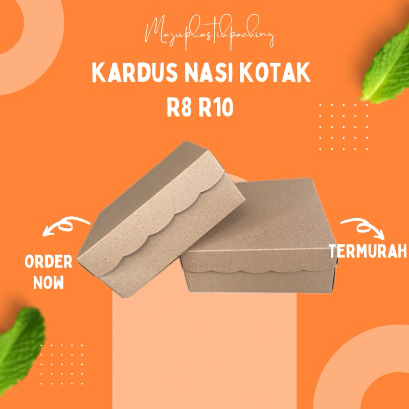

Kardus Nasi Kotak R8 R10K Kemasan Makanan Snack Kue 20x20x7 18x18x7 Cm