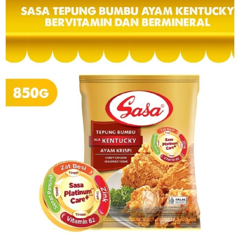 

Sasa Tepung Ayam Kentucky Bervitamin & Bermineral 850gram
