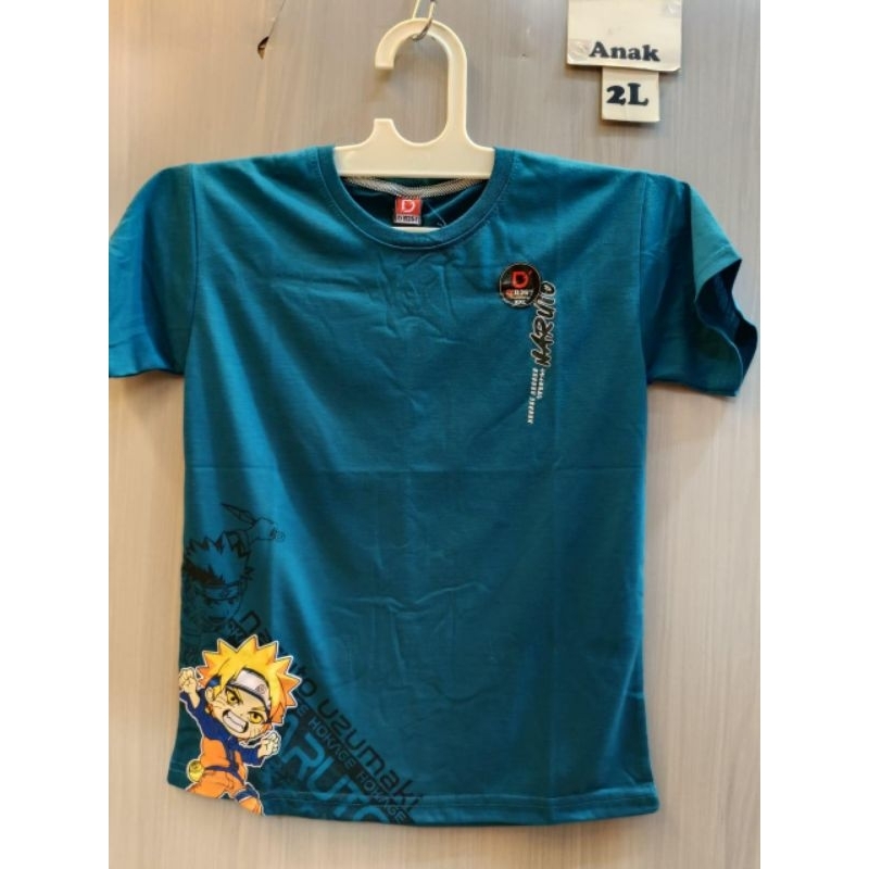 Kaos Anak Gambar Anime naruto Warna Random Lengan Pendek
