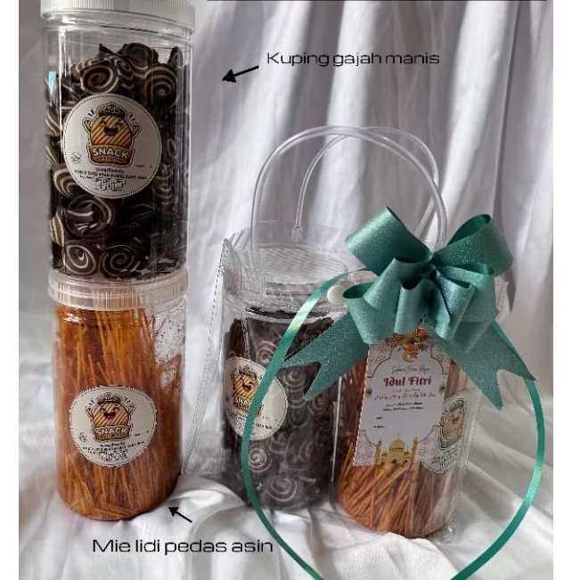 

Paket Snack Hampers Lebaran (2 Toples Snack) Free Tas Cantik & Kartu Ucapan