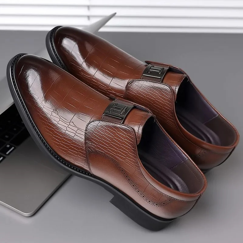 Men's Business Dress Leather Shoes British Casual Shoes Men's Autumn Korean Edition Pointed Leather 