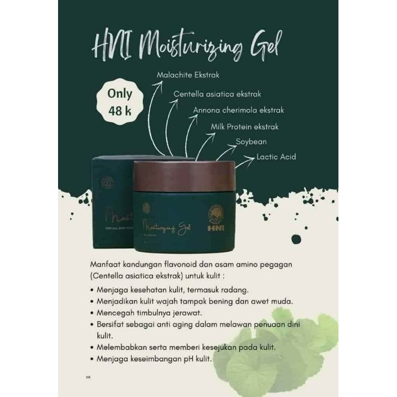 HNI BEAUTY MOISTURIZING GEL | HNI-HPAI | PERAWATAN WAJAH
