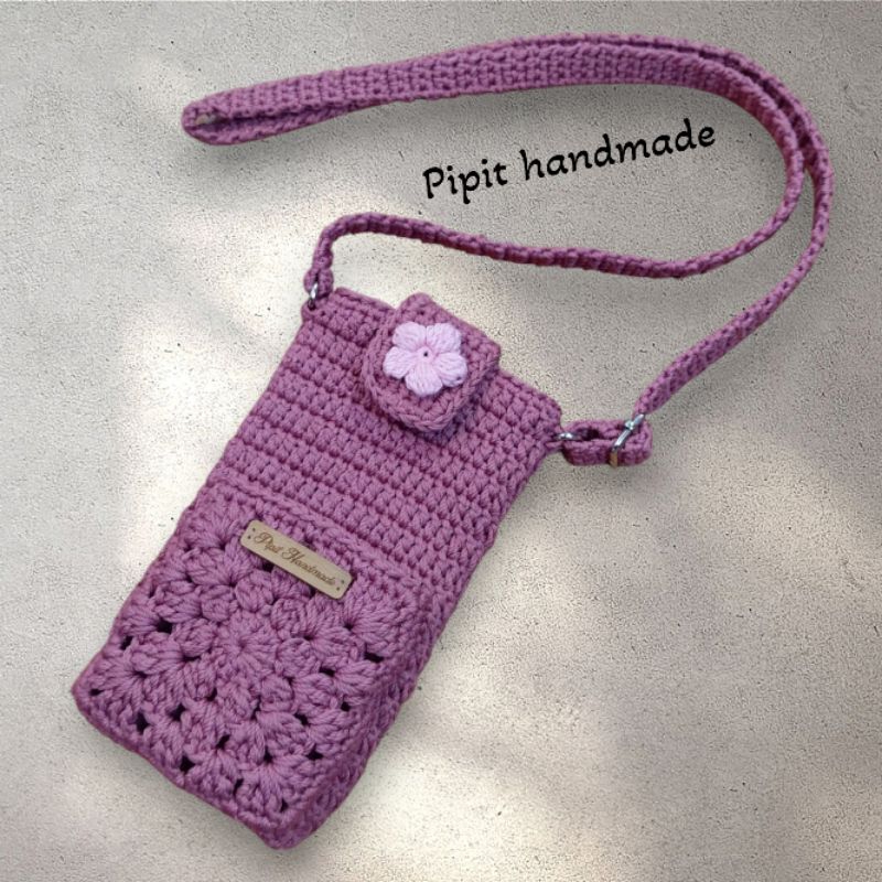 tas hp rajut/tas hp rajut handmade / tas hp