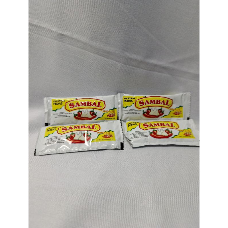 

saos sambal sachet/saos sachet 1pack isi 25pcs(putih)