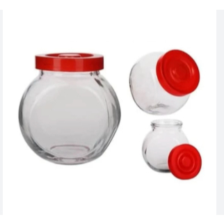 Toples Beling 2,2L/ Toples Kaca/ Toples Kecil Miring Tutup Putar Tp7 Kedaung