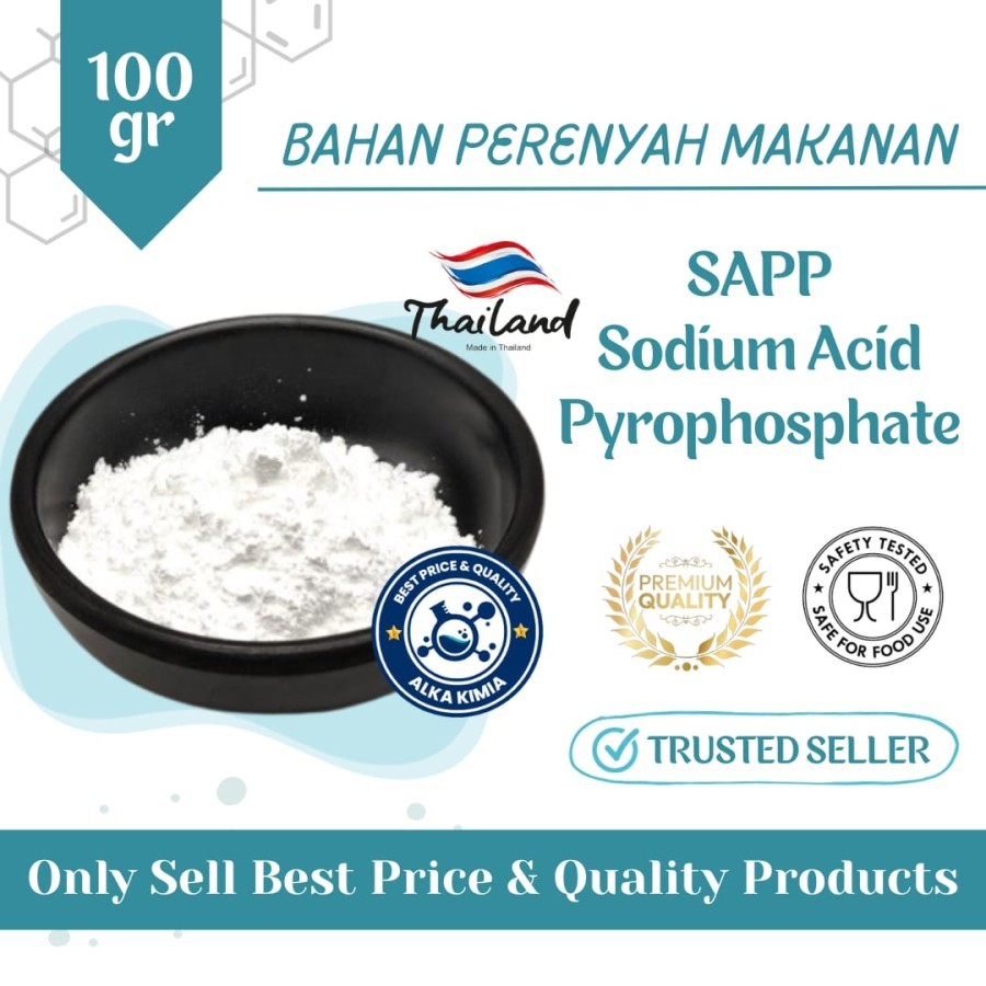 

Termurah 100gr SAPP Perenyah Gorengan Sodium Acid Pyrophosphate Thailand Food Grade / SAPP Tepung Perenyah Gorengan
