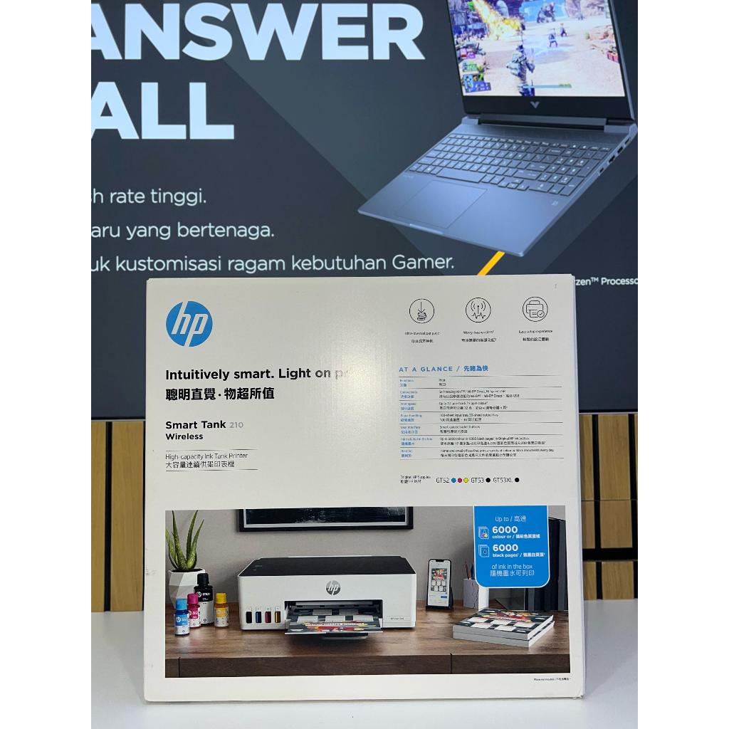 Printer HP Smart Tank 210 Print Kertas A4 Cetak,Color Warna - Smart Tank 210