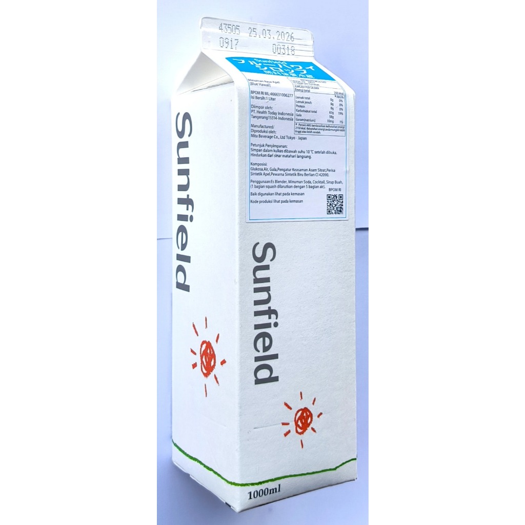 

SUNFIELD Blue Hawaii Syrup 1L ED25-03-2026