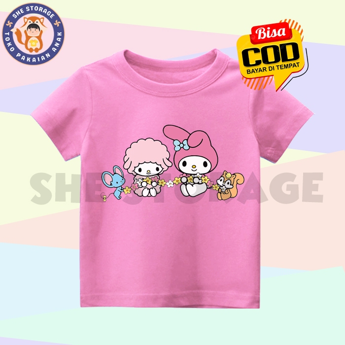 BAJU ANAK KAOS ANAK MY MELODY MY SWEET PIANO SANRIO FAMILY