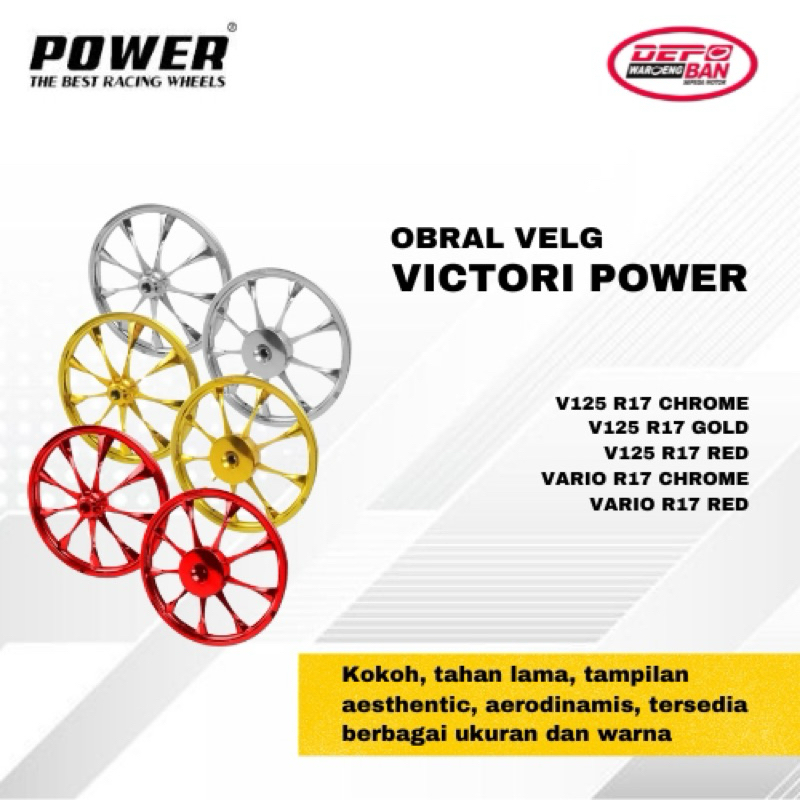 OBRAL PRODUK VELG RACING VICTORI POWER ORIGINAL NEW