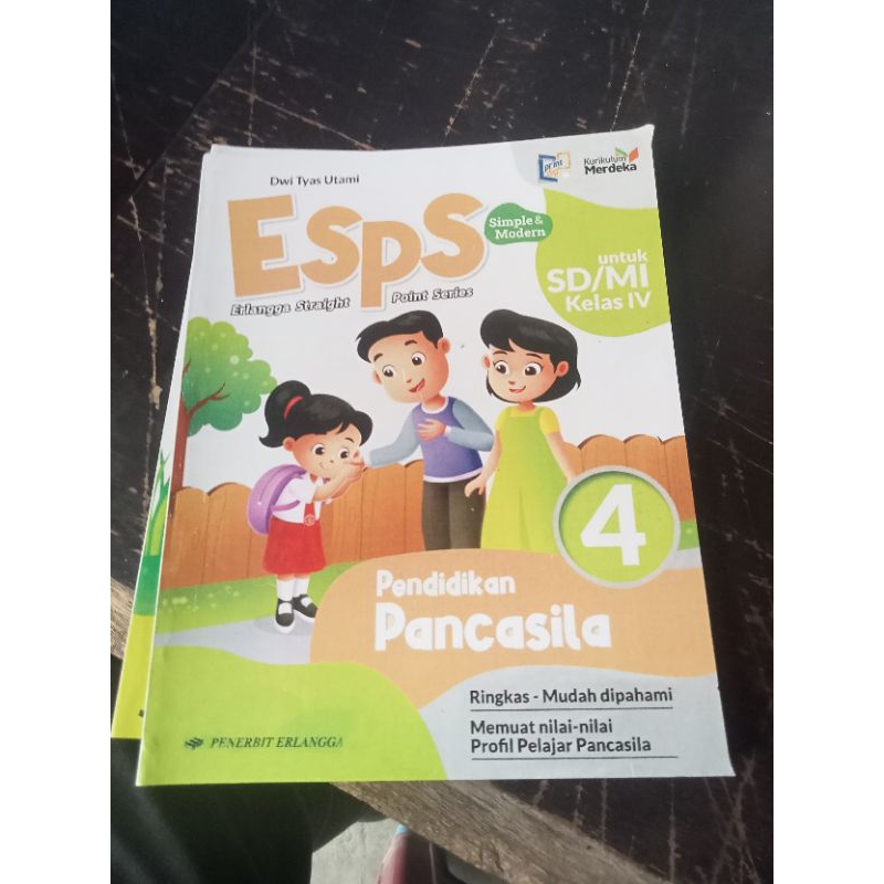 buku esps pendidikan Pancasila kelas 4 SD Erlangga