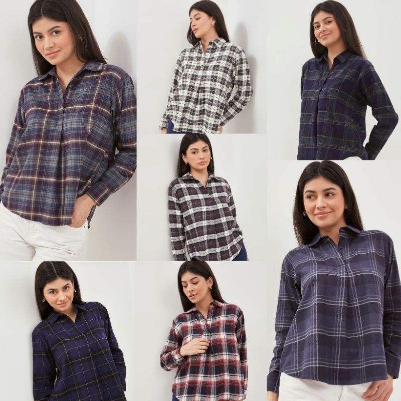 Blouse flannel skipper wanita vol. 10