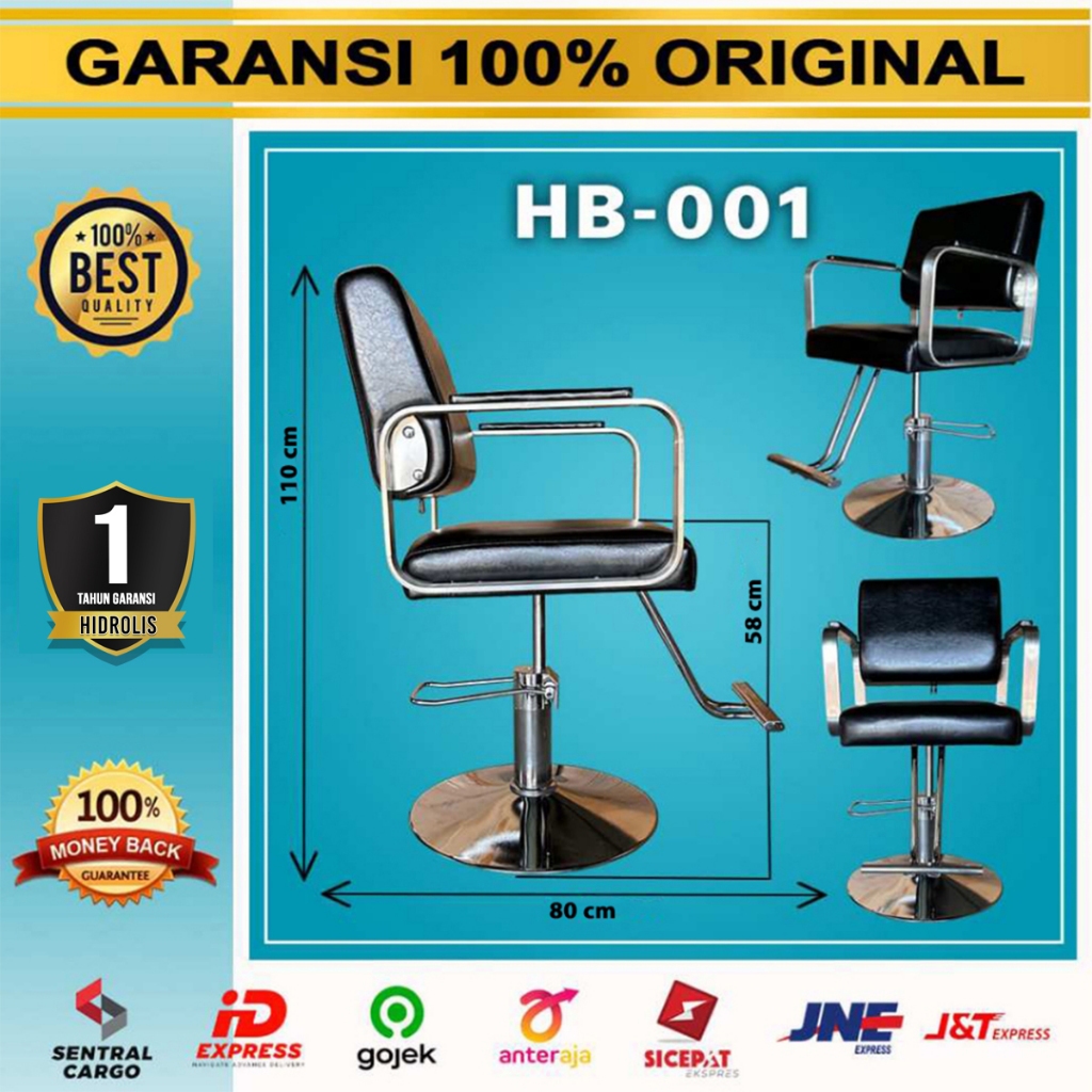 Kursi Hidrolik HB - 001 Salon Kursi Barber dan Salon Barbershop Chair Furniture Pangkas