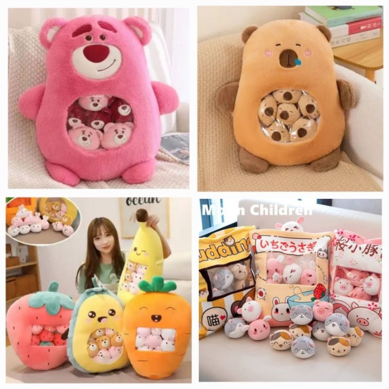 boneka kado valentine bantal lotso isi 6 bantal pudding