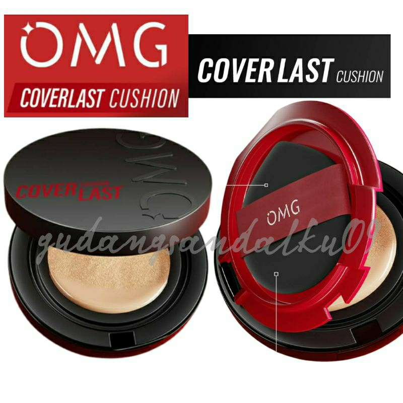OMG Oh My Glam Coverlast Cushion 15g Sensitive Skin - Cushion Foundation Concealer Skin Tint Make Up