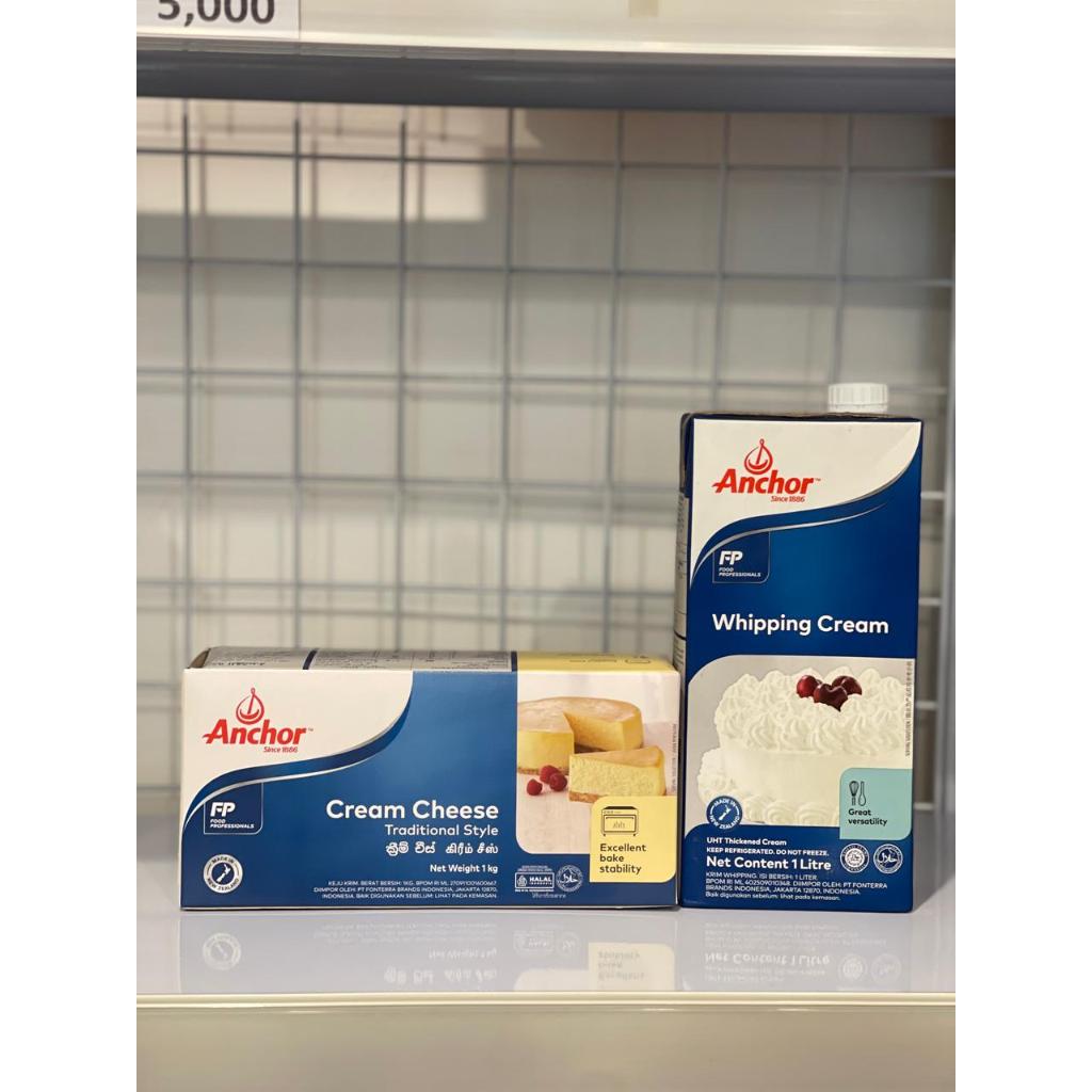 

BUNDLING ANCHOR CREAM CHEESE 1KG DAN ANCHOR WHIPPING CREAM 1LTR